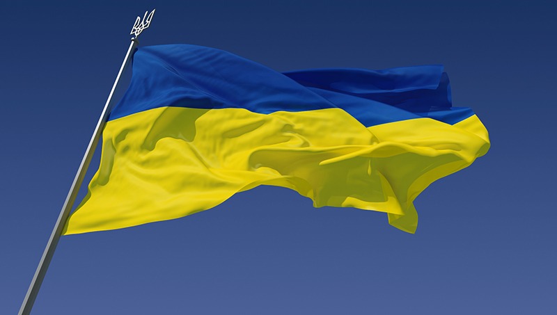 乌克兰国旗。