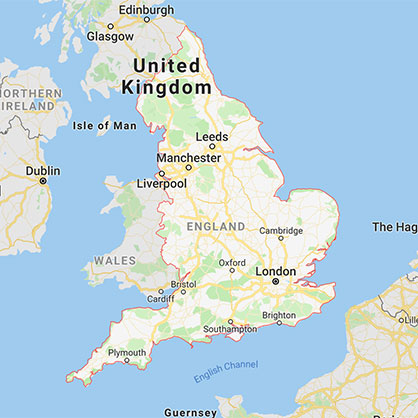 英格兰的地图