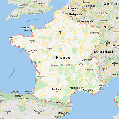 法国的地图