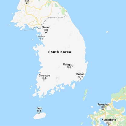 韩国的地图
